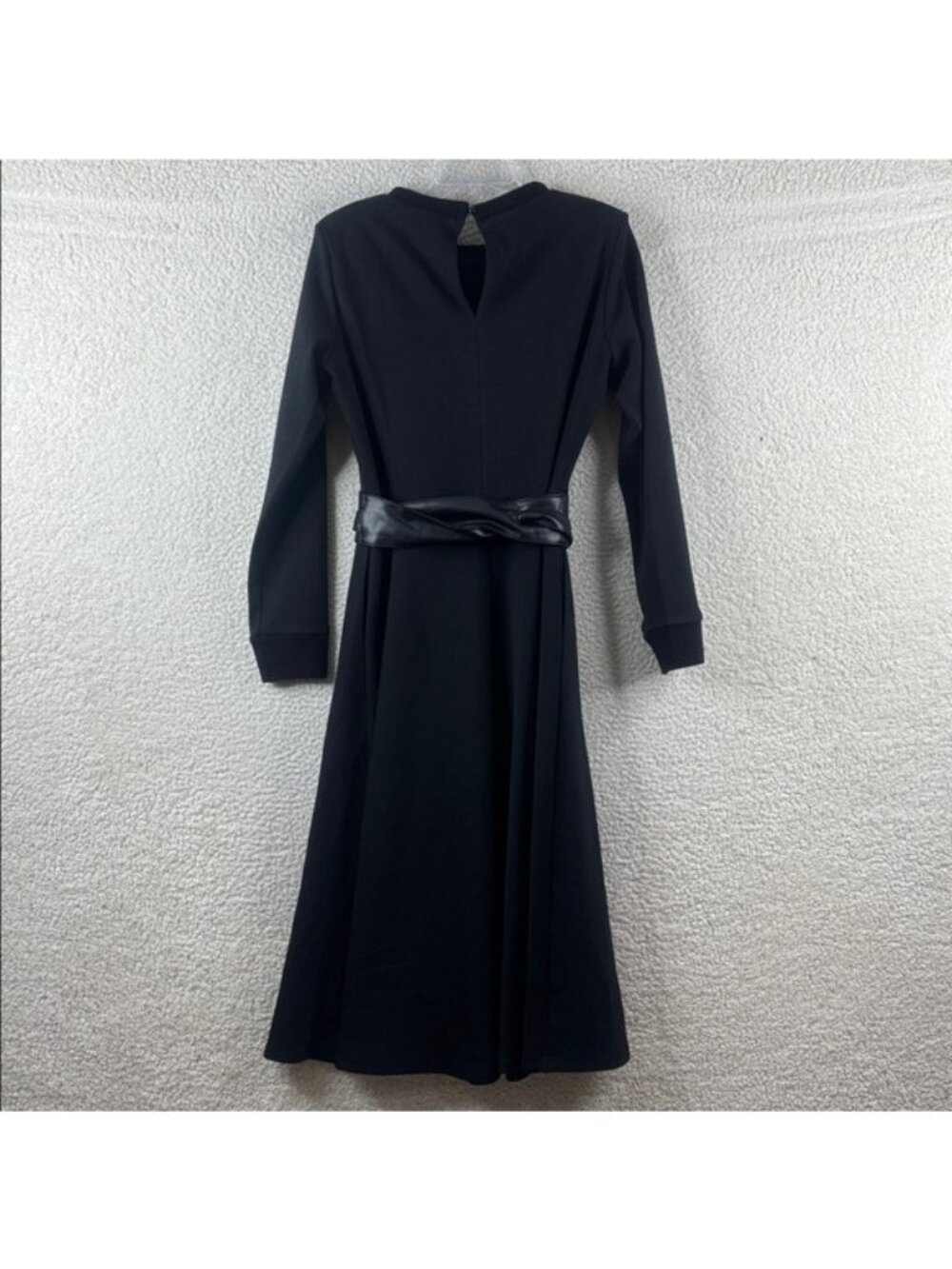 NWT Mark & James Badgley Mischka Womens Odilia Black Knit Midi Dress XS XSMALL - Picture 8 of 13